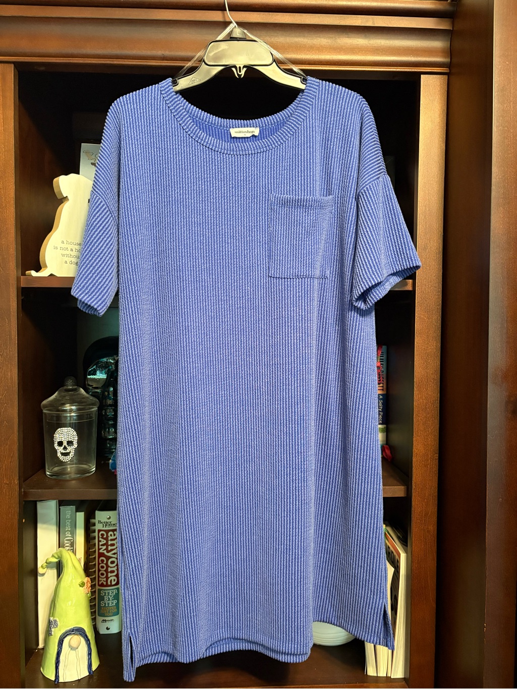 Mittoshop Blue Ribbed Knit Tee